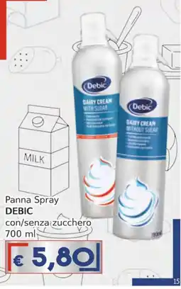 Italy Cash Panna Spray DEBIC con/senza zucchero offerta