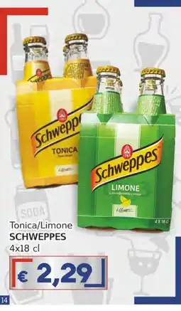 Italy Cash Tonica/Limone Schweppes offerta