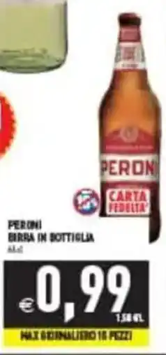 Pim Supermercati Peroni birra in bottiglia offerta