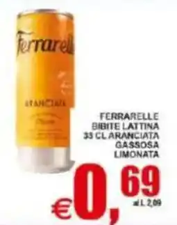 Pewex Ferrarelle bibite lattina aranciata gassosa limonata offerta