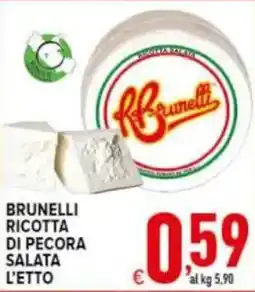 Iper Triscount Brunelli ricotta di pecora salata offerta