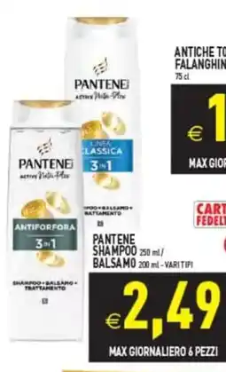 Pim Supermercati Pantene shampoo/ balsamo offerta