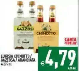 Pim Supermercati Lurisia chinotto / gazzosa / aranciata offerta