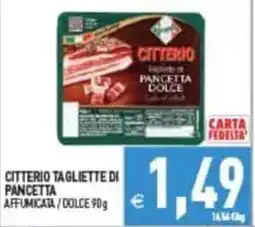 Pim Supermercati Citterio tagliette di pancetta affumicata / dolce offerta