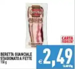 Pim Supermercati Beretta guanciale stagionato offerta