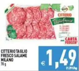 Pim Supermercati Citterio taglio fresco salame milano offerta