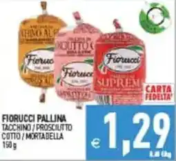 Pim Supermercati Fiorucci Pallina Tacchino / Prosciutto Cotto / Mortadella offerta
