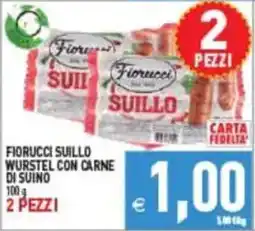 Pim Supermercati Fiorucci Suillo wurstel con carne di suino offerta
