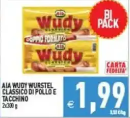 Pim Supermercati Aia wudy wurstel classico di pollo e tacchino offerta