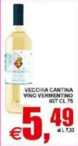 Pewex Vecchia Cantina Vino Vermentino offerta