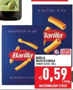 Pim Supermercati Barilla Pasta di semola offerta