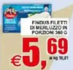 Pewex Findus filetti di merluzzo in porzioni offerta