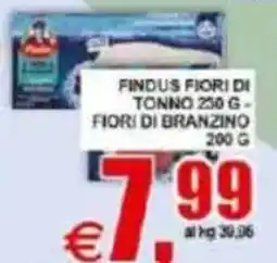 Pewex Fiori di tonno e fiori di branzino Findus offerta