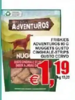 Pewex Friskies Adventuros Nuggets Gusto Cinghiale-Strips Gusto Cervo offerta