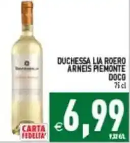 Pim Supermercati Duchessa Lia Roero Arneis Piemonte offerta