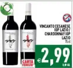Pim Supermercati Vincanto Cesanese / Chardonnay offerta