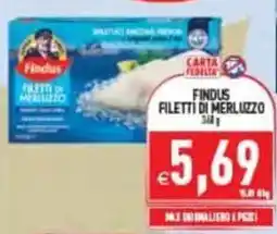 Pim Supermercati Findus filetti di merluzzo offerta