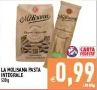 Pim Supermercati La Molisana pasta integrale offerta