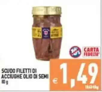 Scudo filetti di acciughe olio di semi