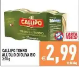 Pim Supermercati Callipo tonno all'olio di oliva bio offerta