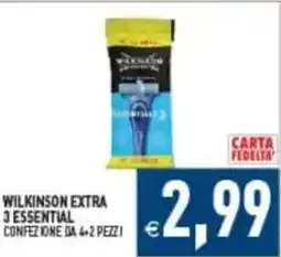 Pim Supermercati Wilkinson Extra 3 Essential offerta