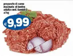 Il Castoro Supermercati Preparato di carne macinata di bovino adulto conf. famiglia offerta
