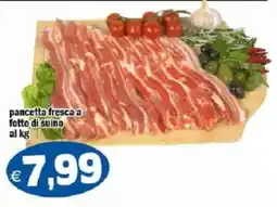 Il Castoro Supermercati Pancetta fresca a fette di suino offerta