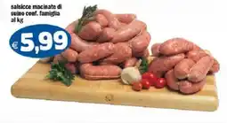 Il Castoro Supermercati salsicce macinate di suino conf. famiglia offerta