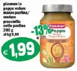 Il Castoro Supermercati Plasmon la pappa verdure manzo pastina/verdure prosciutto cotto pastina offerta