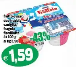 Il Castoro Supermercati Fruttolo maxi duo fragola vaniglia / fragola fiordilatte offerta