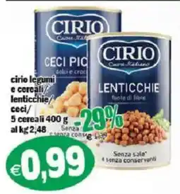 Il Castoro Supermercati Cirio lenticchie offerta
