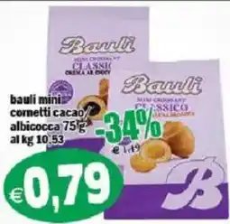 Il Castoro Supermercati Bauli mini cornetti cacao albicocca offerta