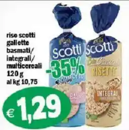 Il Castoro Supermercati Riso Scotti Gallette Basmati/Integrali/Multicereali offerta