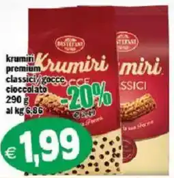 Il Castoro Supermercati Krumiri premium classici/gocce cioccolato offerta