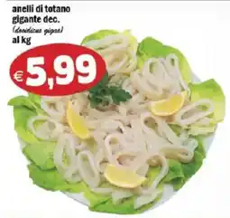 Il Castoro Supermercati anelli di totano gigante dec. offerta