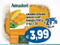 Il Castoro Supermercati Amadori ortaiole spinaci conf. offerta