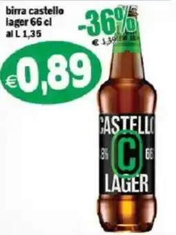 Il Castoro Supermercati birra castello lager offerta