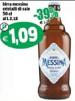 Il Castoro Supermercati birra messina cristalli di sale offerta