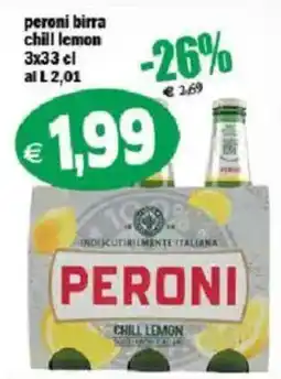 Il Castoro Supermercati Peroni birra chill lemon offerta
