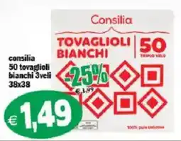 Il Castoro Supermercati Tovaglioli bianchi Consilia offerta