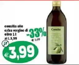 Il Castoro Supermercati Consilia olio extra vergine di oliva offerta