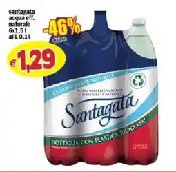 Il Castoro Supermercati Acqua effervescente naturale Santagata offerta
