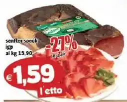 Il Castoro Supermercati senfter speck igp offerta