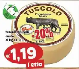 Il Castoro Supermercati Tuscolo brunelli formaggio misto offerta
