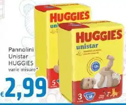 Paghi Poco Pannolini Unistar Huggies offerta