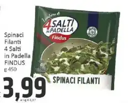 Paghi Poco Spinaci Filanti 4 Salti in Padella Findus offerta