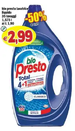 Il Castoro Supermercati bio Presto Total 4+1 & Smacchiatore Classico offerta