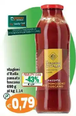 Il Castoro Supermercati Le stagioni d'italia passata toscana offerta