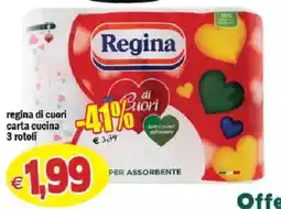 Il Castoro Supermercati Regina carta cucina di cuori offerta