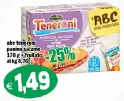 Il Castoro Supermercati abc teneroni panino salame offerta
